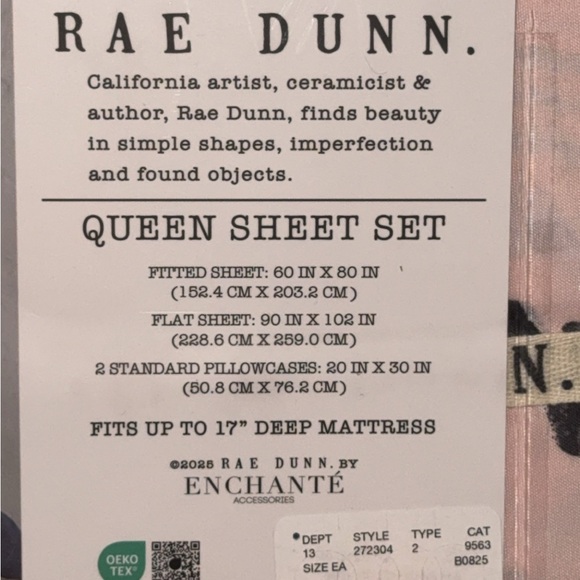 NWT Rae Dunn Pink Queen Sheet Set Halloween Witch’s Shoes/Boots Super Soft - Picture 5 of 6